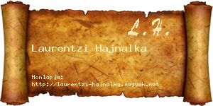 Laurentzi Hajnalka névjegykártya